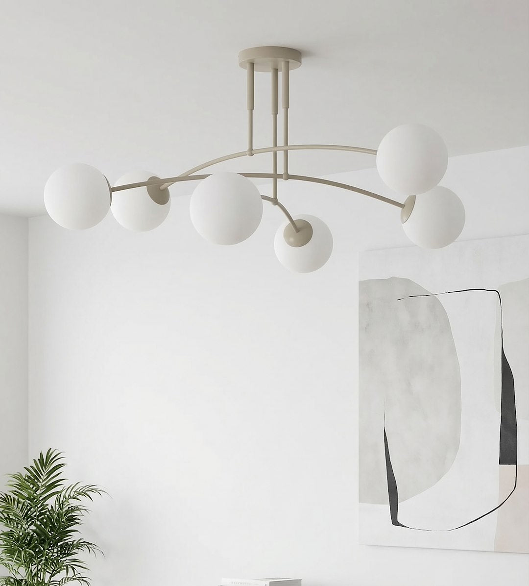 Nails 6 loftlampe mokka/opal
