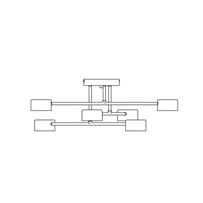 Halo 6 loftlampe sort