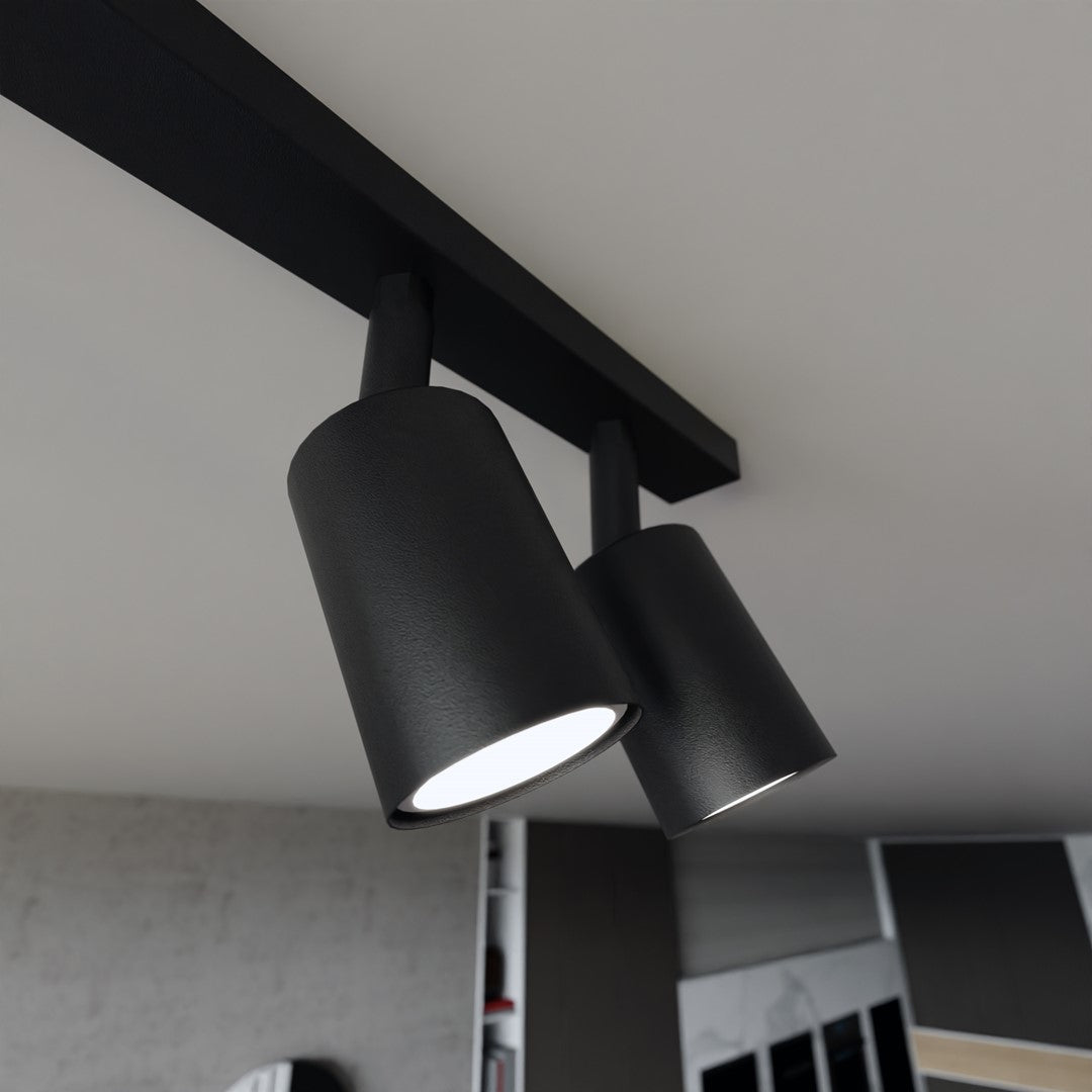 Flash 6 loftlampe sort