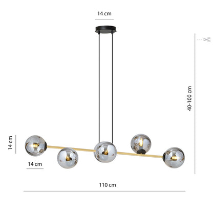 Gravity 6 loftlampe sort/grafit