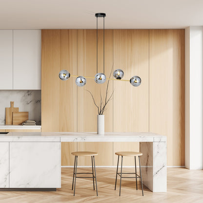 Gravity 6 loftlampe sort/grafit