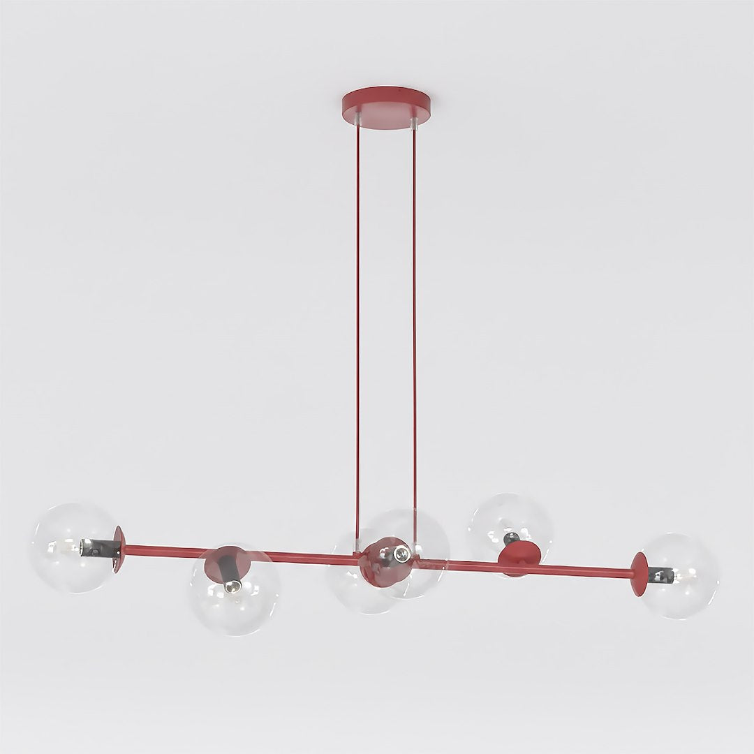 Magnus 6 pendellampe transparent bordeaux