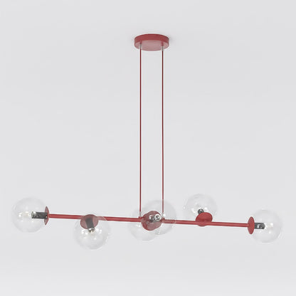 Magnus 6 pendellampe transparent bordeaux