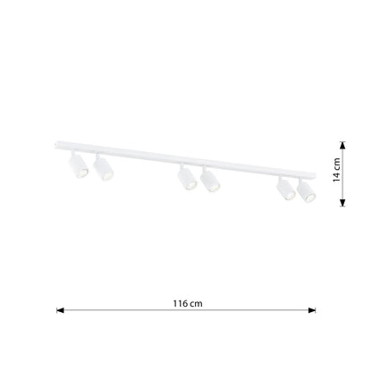 Flash 6 loftlampe hvid