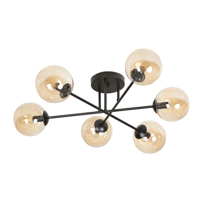Brendi 6B loftlampe sort/ravfarvet