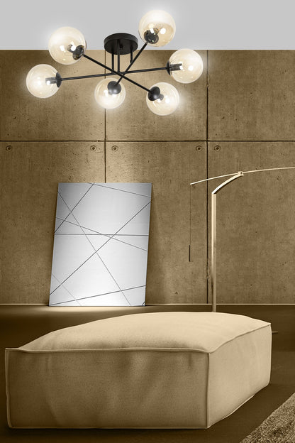Brendi 6B loftlampe sort/ravfarvet