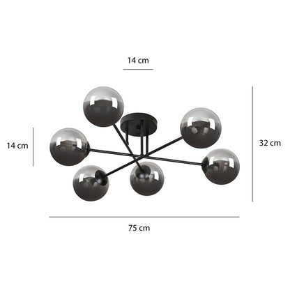 Brendi 6B loftlampe sort/grafit