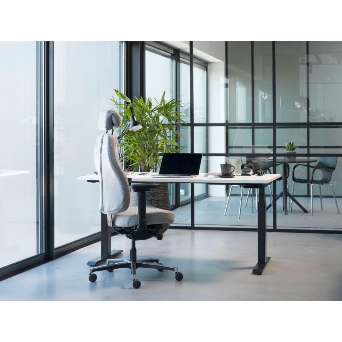 Sit And Move Therapod X Compact Lysegrå - Kontorstol Uldfilt Fenice