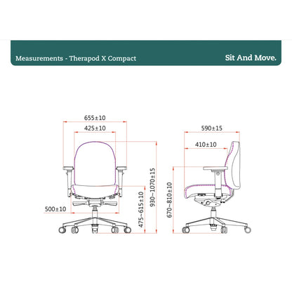 Sit And Move Therapod X Compact Mørkegrå - Kontorstol Uldfilt Fenice