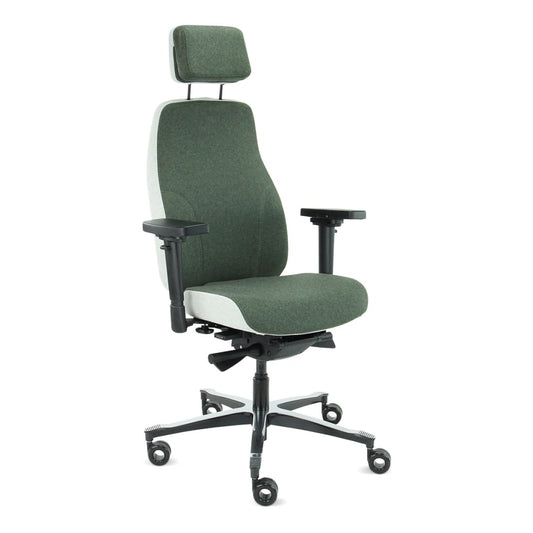 Sit And Move Therapod X2 HR Hovedstøtte Oliven - Kontorstol Facet Uld Oliven/Askgrå