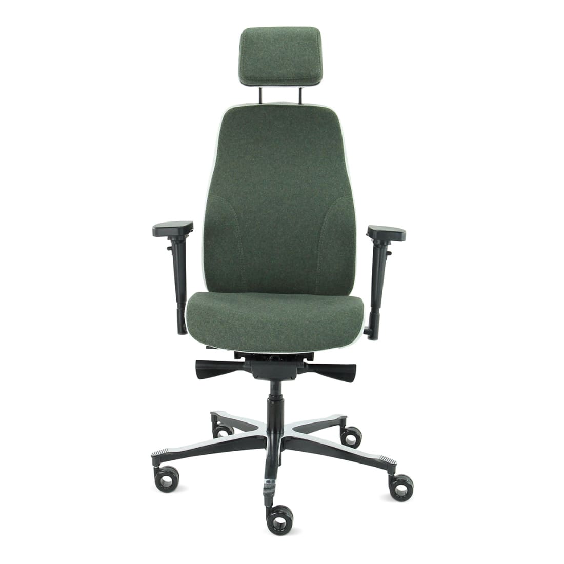 Sit And Move Therapod X2 HR Hovedstøtte Oliven - Kontorstol Facet Uld Oliven/Askgrå
