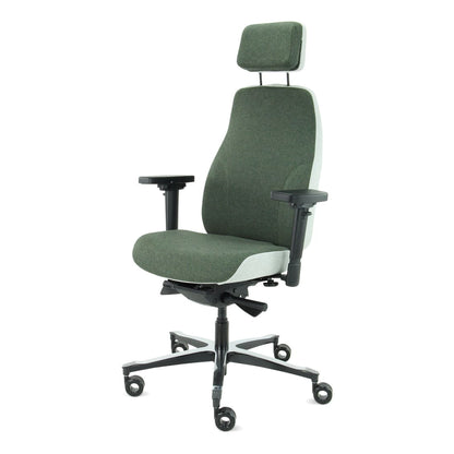 Sit And Move Therapod X2 HR Hovedstøtte Oliven - Kontorstol Facet Uld Oliven/Askgrå