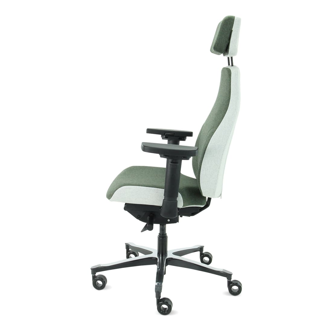 Sit And Move Therapod X2 HR Hovedstøtte Oliven - Kontorstol Facet Uld Oliven/Askgrå