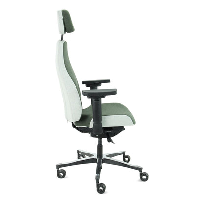 Sit And Move Therapod X2 HR Hovedstøtte Oliven - Kontorstol Facet Uld Oliven/Askgrå
