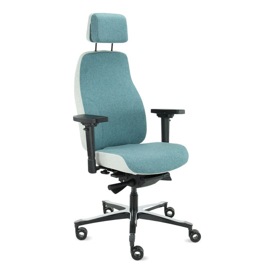 Sit And Move Therapod X2 HR Hovedstøtte Azur - Kontorstol Facet Uld Azur/Askgrå