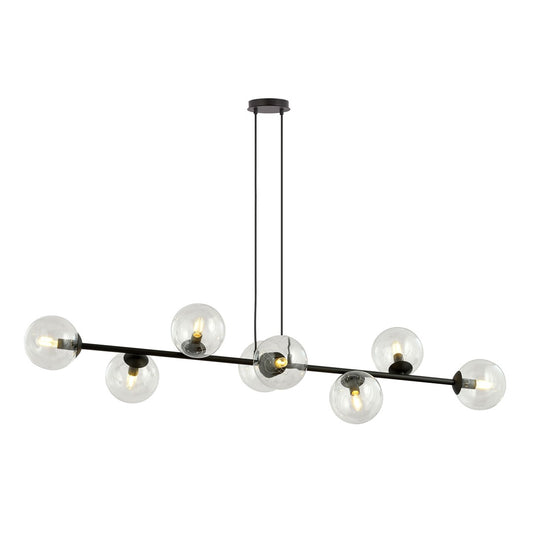 Rossi 8 pendellampe sort/transparent