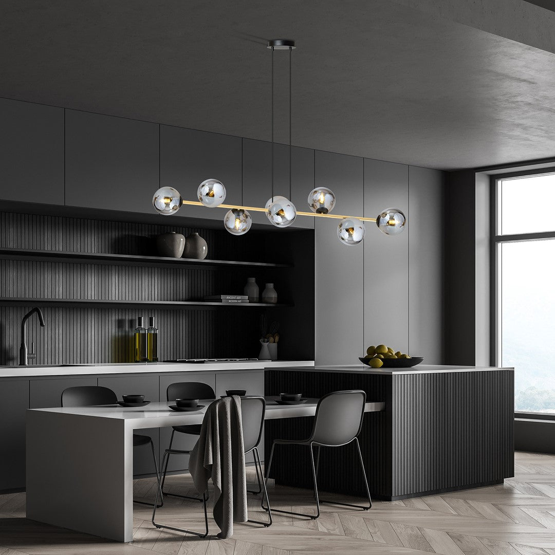 Gravity 8 loftlampe sort/grafit