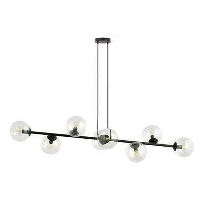 Rossi 8 pendellampe sort/transparent