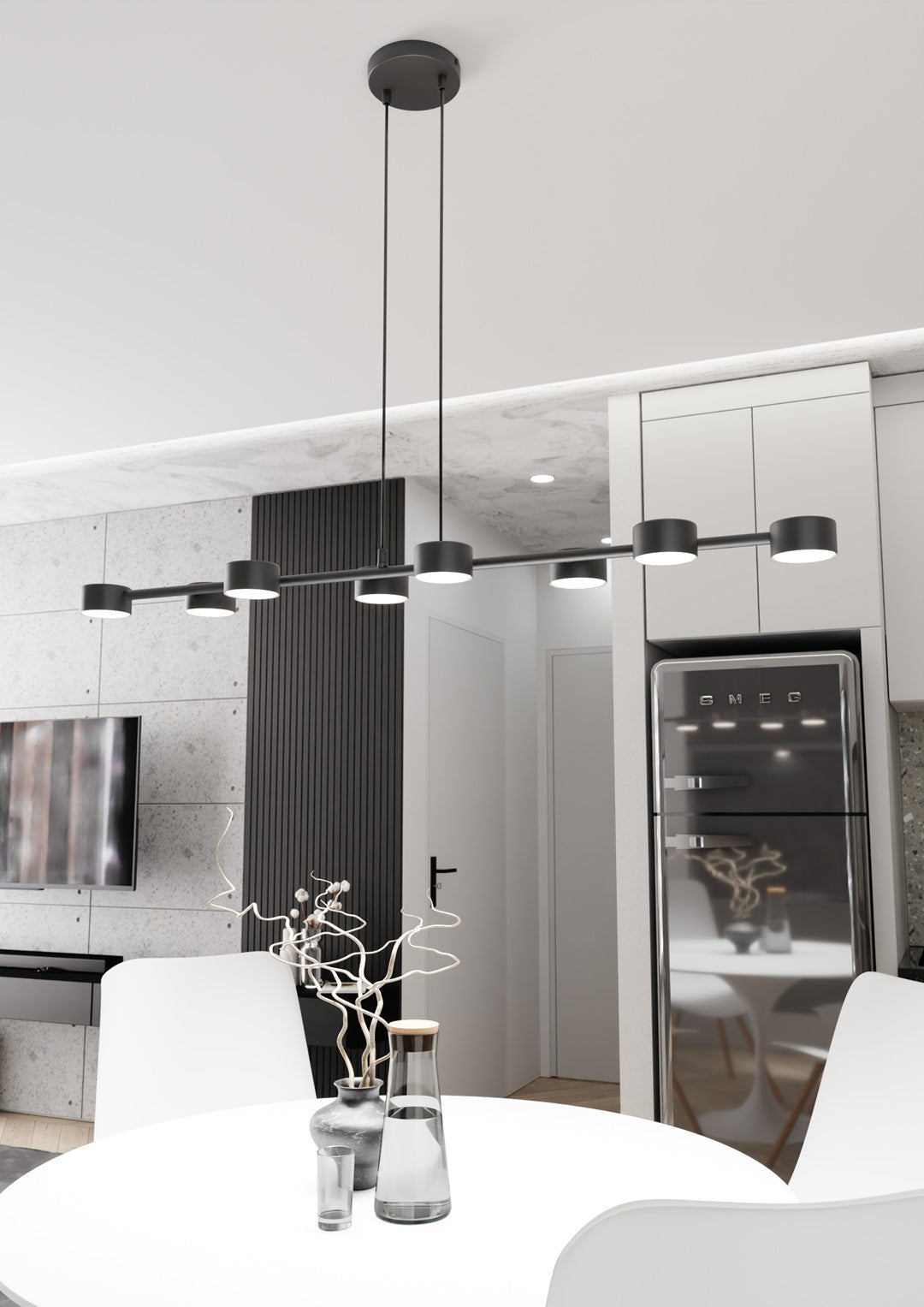 Megara 8 pendellampe sort