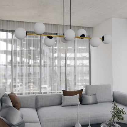Gravity 8 pendant light black/opal