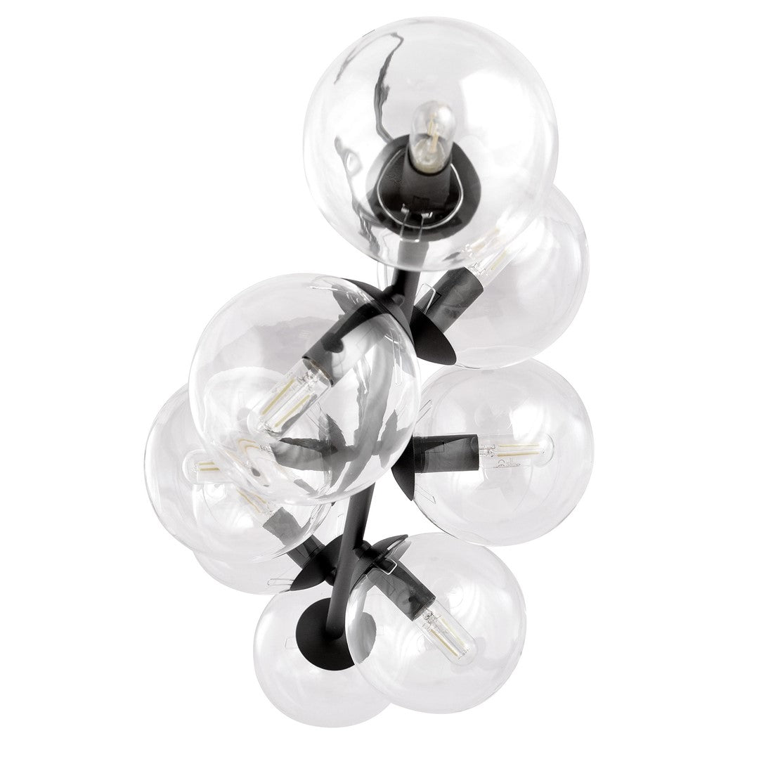 Rossi 8 pendellampe sort/transparent