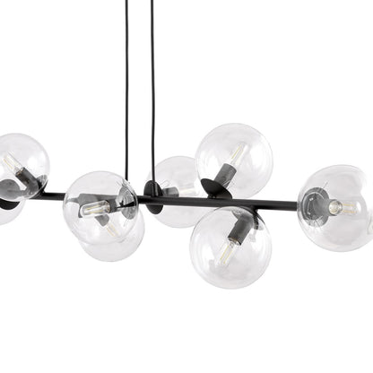 Rossi 8 pendellampe sort/transparent