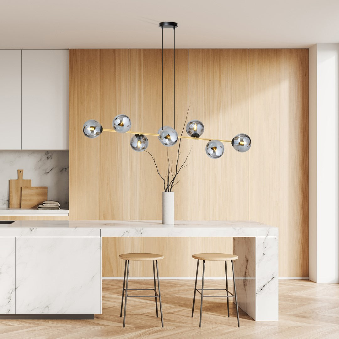Gravity 8 loftlampe sort/grafit