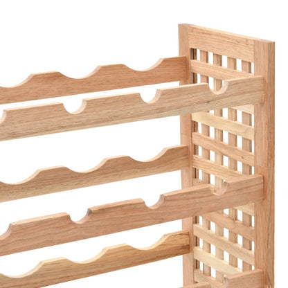 Vinreol Til 25 Flasker 63X25X73 Cm Massivt Valnøddetræ