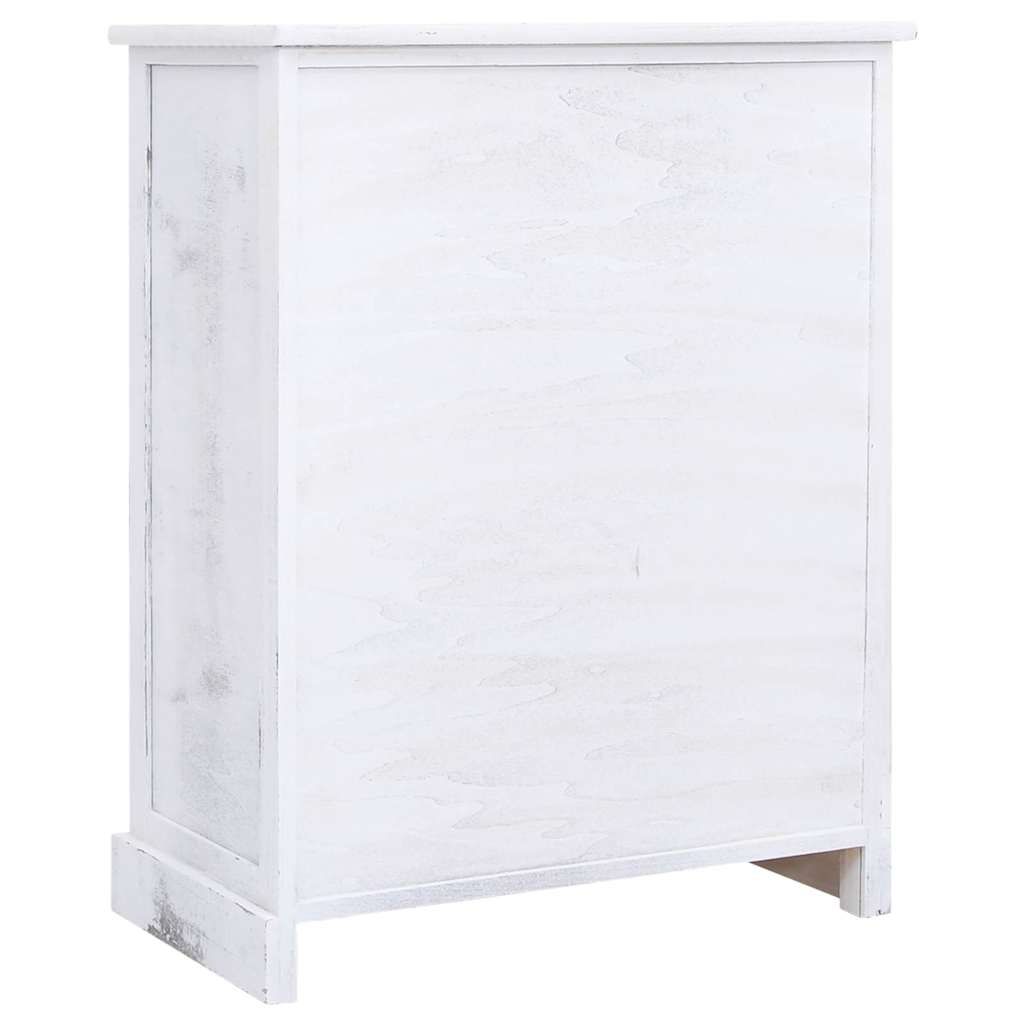 Kommode 60X30X75 Cm Træ Hvid