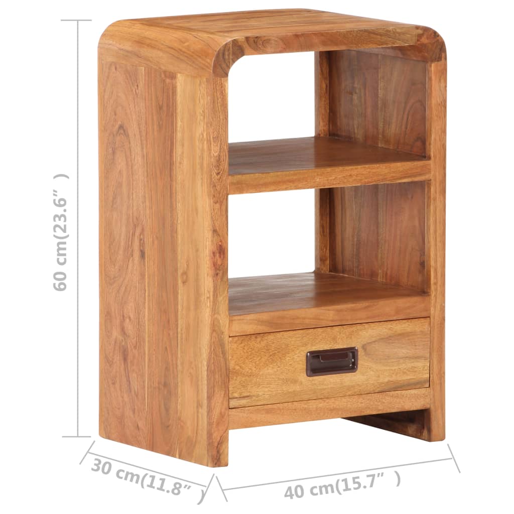 Natbord 40X30X60 Cm Massivt Akacietræ Med Honningfinish