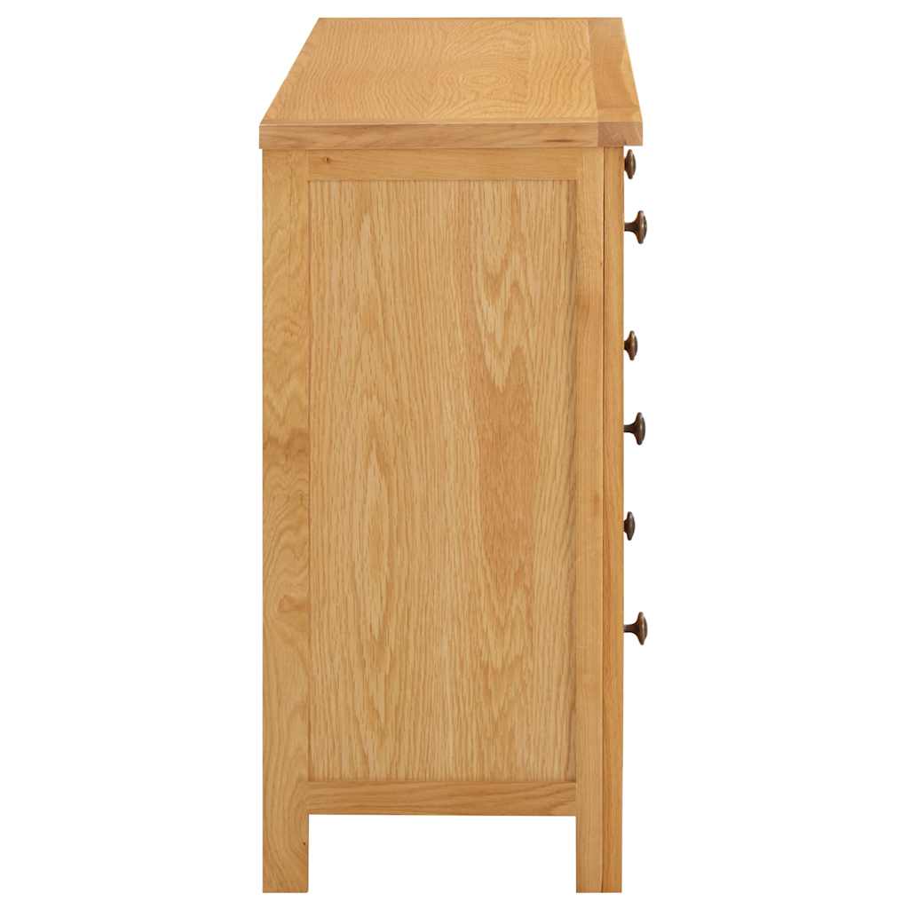 Kommode 105X33,5X73 Cm Massivt Egetræ