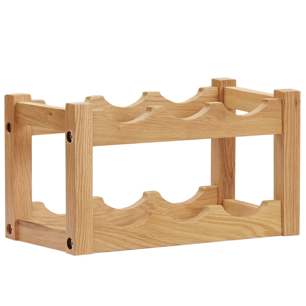 Vinreol Til 12 Flasker 47X21X36 Cm Massivt Egetræ