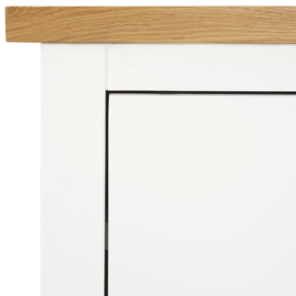 Kommode 80X35X75 Cm Massivt Egetræ