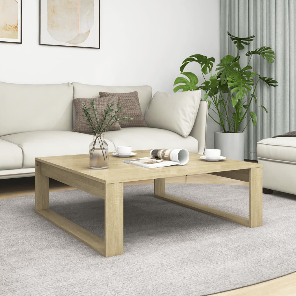 Sofabord 100X100X35 Cm Konstrueret Træ Kunsteg