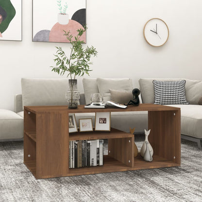 Sofabord 100X50X40 Cm Konstrueret Træ Egetræsfarve