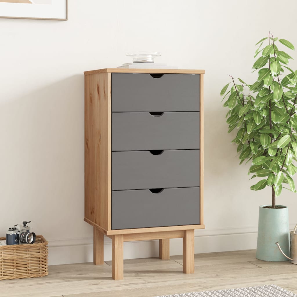 Kommode Otta 45X39X90 Cm Massivt Fyrretræ