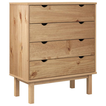 Kommode Otta 76,5X39,5X90 Cm Massivt Fyrretræ