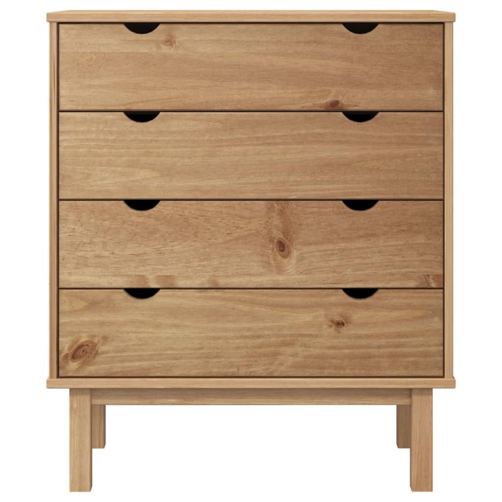 Kommode Otta 76,5X39,5X90 Cm Massivt Fyrretræ
