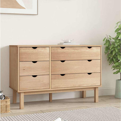 Kommode Otta 111X43X73,5 Cm Massivt Fyrretræ