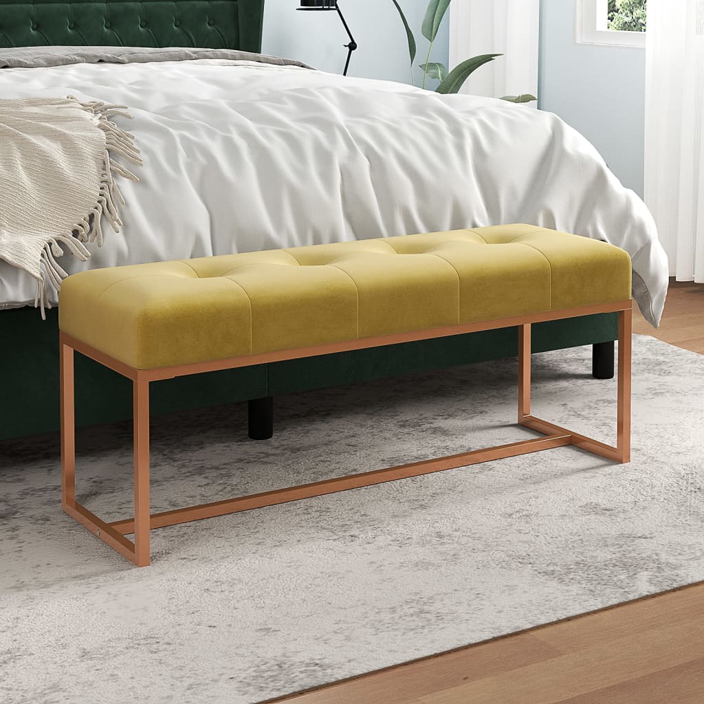 Bænk 110X36X45 Cm Velour