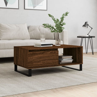 Sofabord 90X50X36,5 Cm Konstrueret Træ Gammeldags Træ