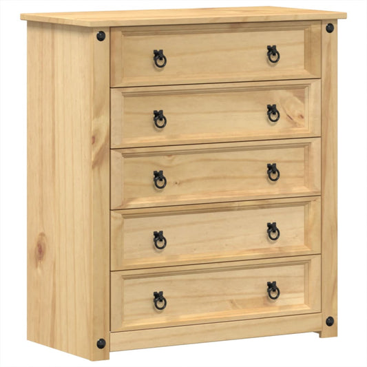 Kommode Corona 80X40X89 Cm Massivt Fyrretræ