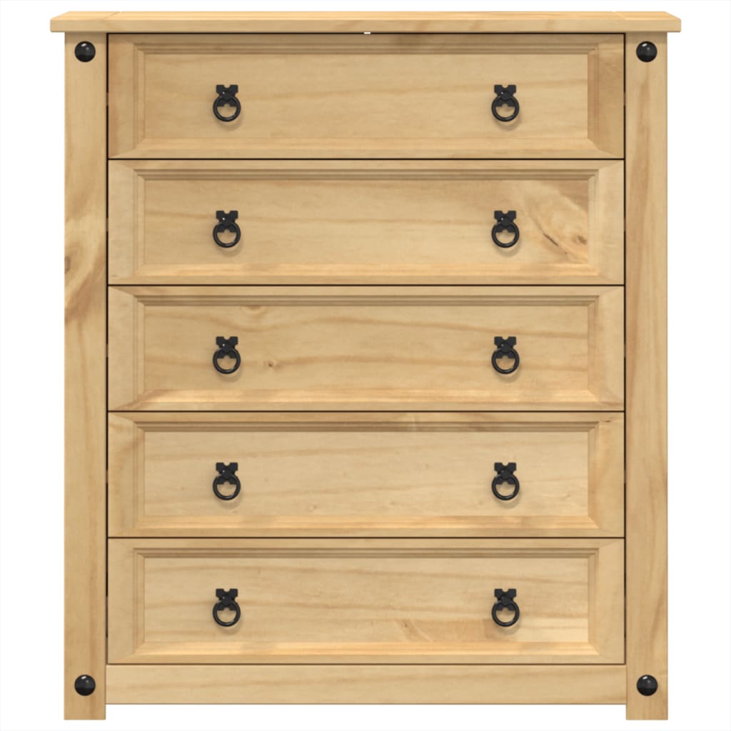 Kommode Corona 80X40X89 Cm Massivt Fyrretræ