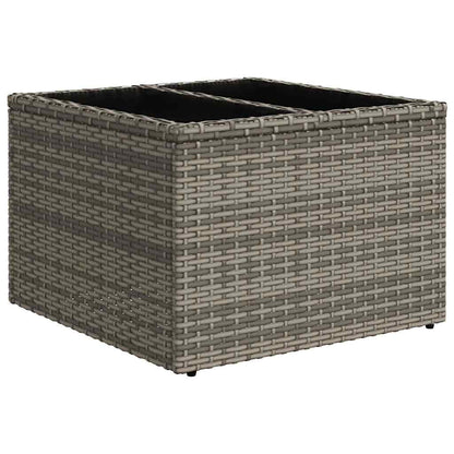 Loungesæt Til Haven 11 Dele Med Hynder Polyrattan Grå