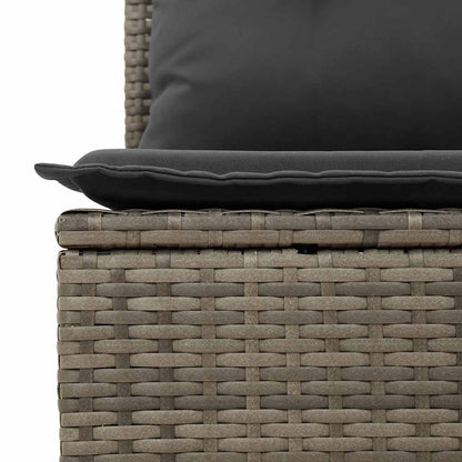 Loungesæt Til Haven 11 Dele Med Hynder Polyrattan Grå