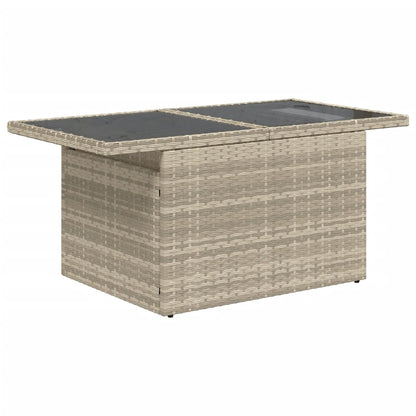 Loungesæt Til Haven 11 Dele Med Hynder Polyrattan Grå