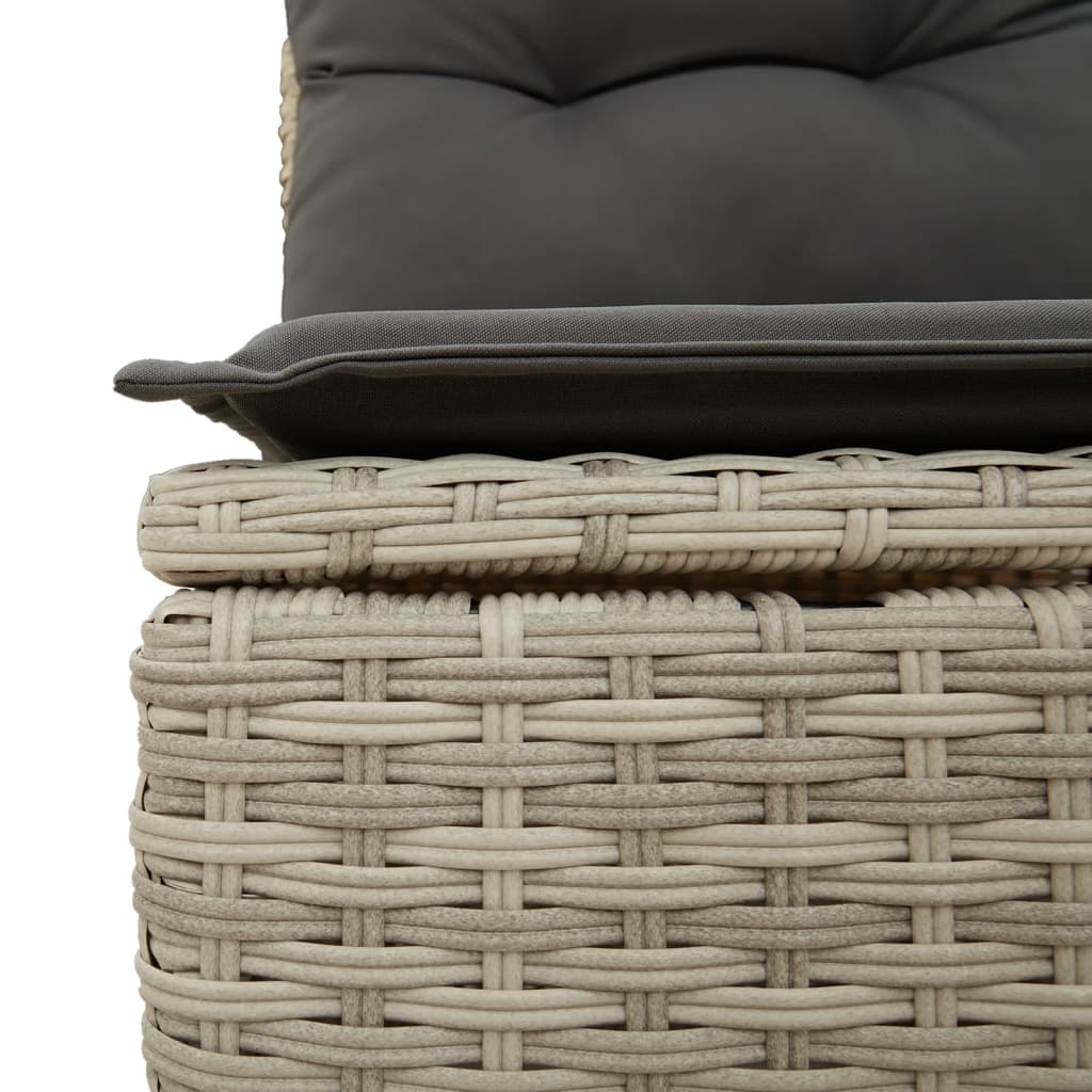Loungesæt Til Haven 11 Dele Med Hynder Polyrattan Grå