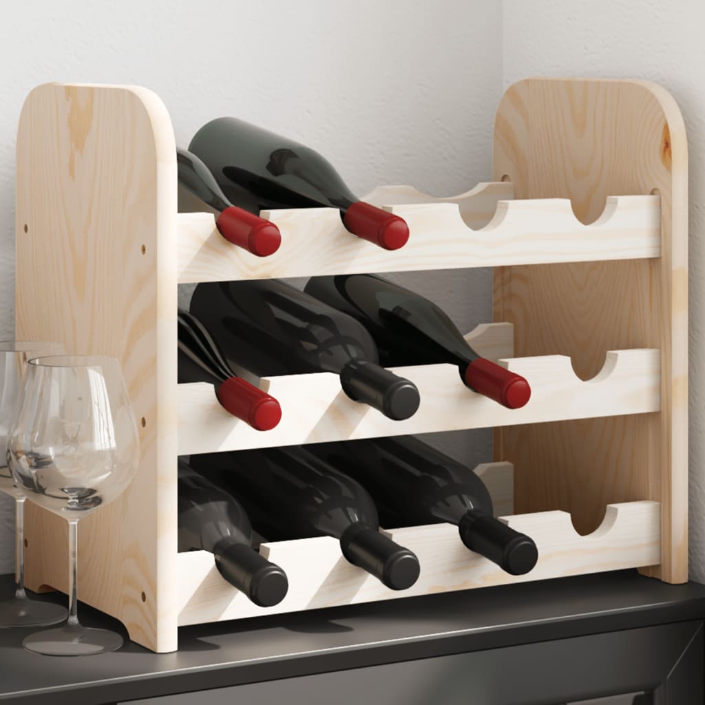Vinreol Med Topplade 67,5X25X87 Cm Massivt Fyrretræ