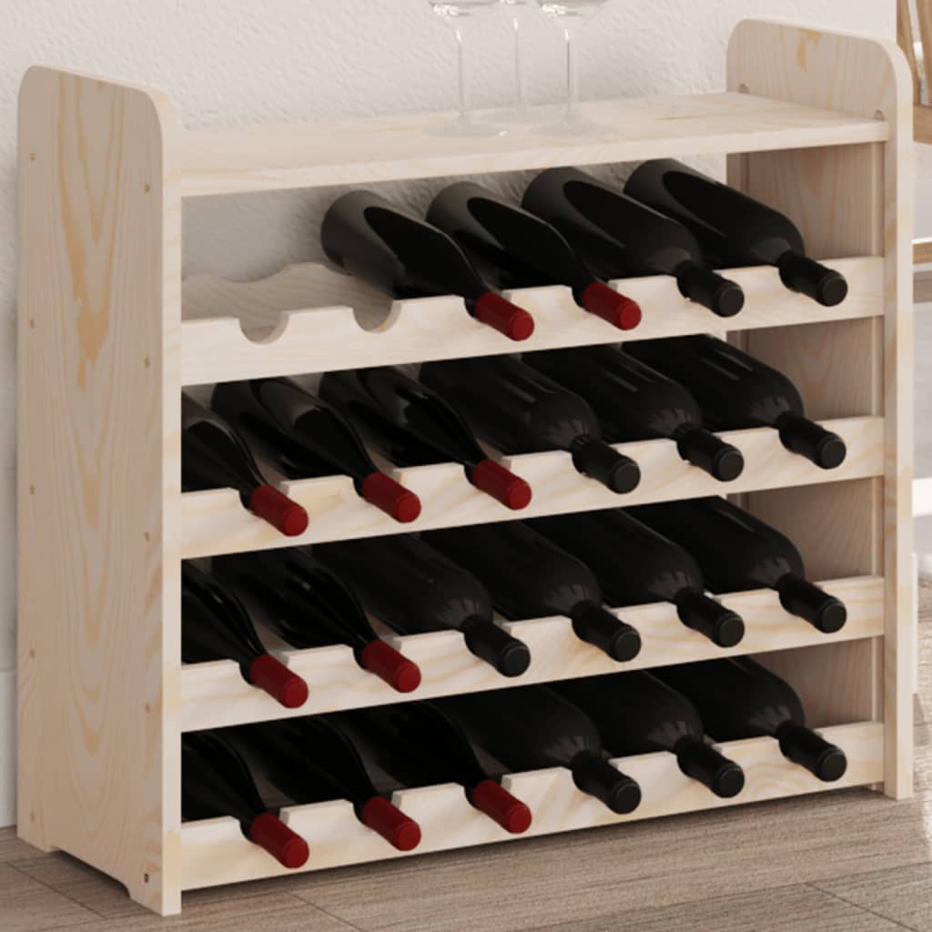 Vinreol Med Topplade 67,5X25X87 Cm Massivt Fyrretræ