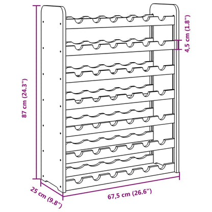 Vinreol 67,5X25X87 Cm Massivt Fyrretræ
